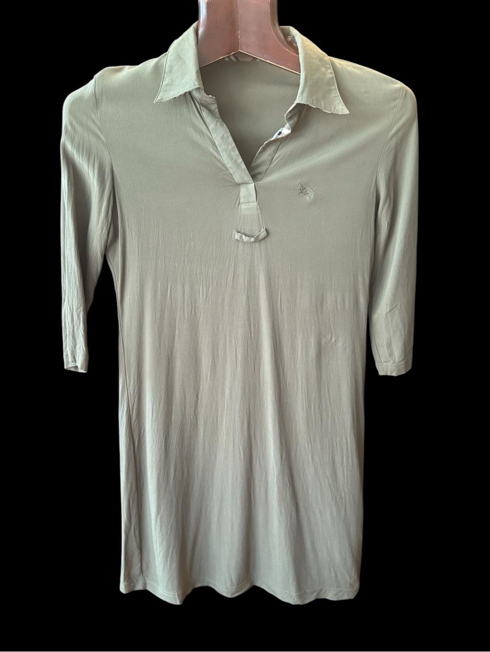 Burberry women linen cotton  olive  Green dress size L
